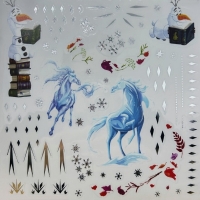 Carte de colorat Frozen cu autocolante si sabloane, 4207